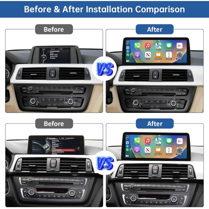 CARPLAY ANDROID SNAPDRAGON TOUCH SCREEN FOR BMW 3 4 SERIES 2012-2019 F30 F31 F32 F33 F80 CIC NBT EVO