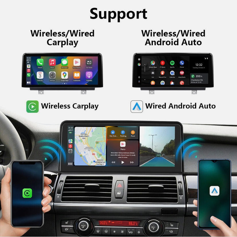 CARPLAY ANDROID SNAPDRAGON TOUCH SCREEN FOR BMW X5 X6 SERIES 2007-2014 E70 E71 E72
