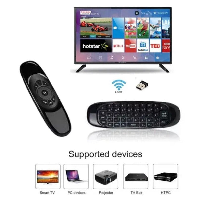 WIRELESS AIR MOUSE REMOTE WITH KEYBOARD FOR MMB PC