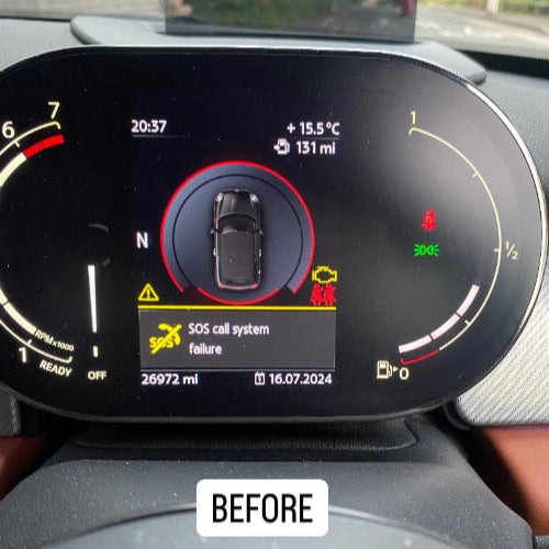 SOS CALL SYSTEM FAILURE ERROR REMOVAL FOR BMW - MINI - ROLLS ROYCE