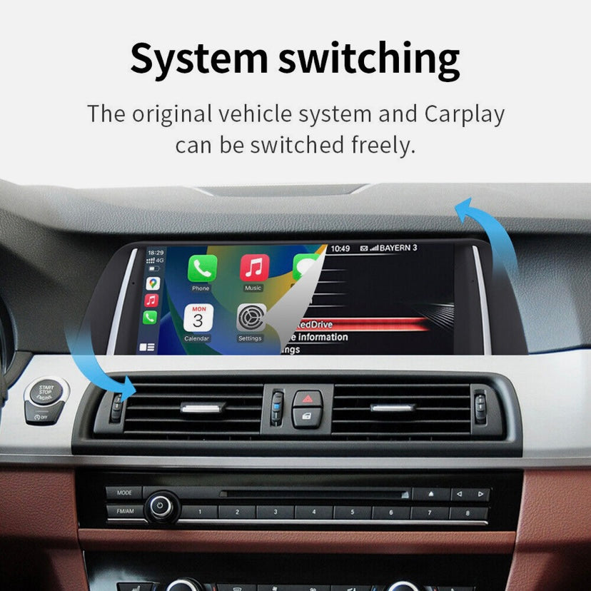 CARPLAY ANDROID SNAPDRAGON TOUCH SCREEN FOR BMW 5 SERIES 2010-2019 F10 F11 F18 CIC NBT EVO