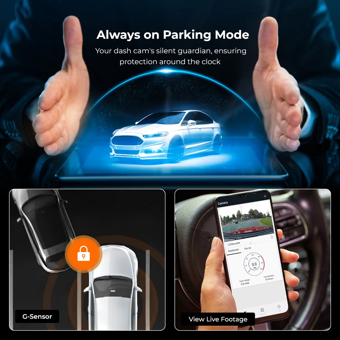 ROAD ANGEL HALO PRO 4K HD FRONT & REAR DASHCAM