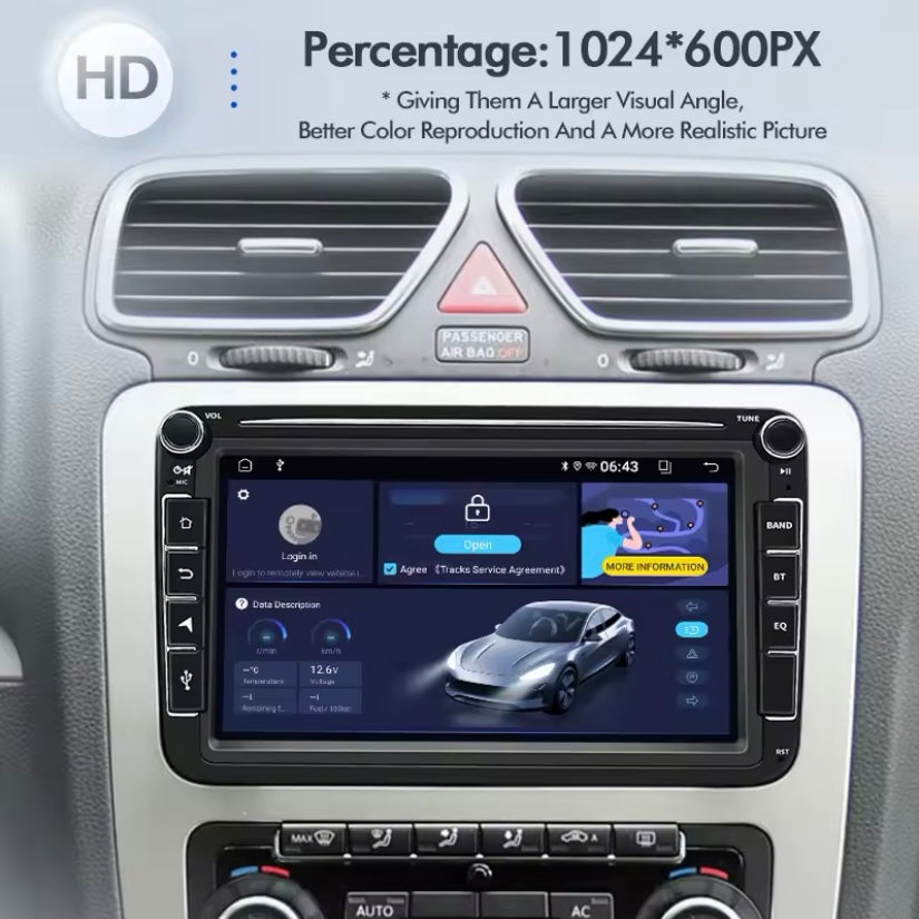 APPLE CARPLAY ANDROID HEADUNIT SCREEN FOR VW VOLKSWAGEN SKODA SEAT
