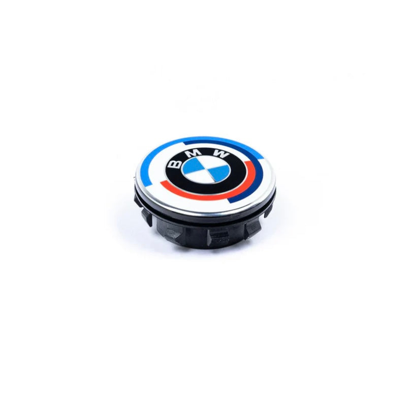 BMW 50th ANNIVERSARY FLOATING WHEEL CENTRE CAPS (56mm/68mm)