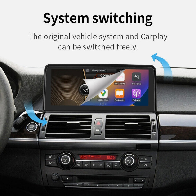 CARPLAY ANDROID SNAPDRAGON TOUCH SCREEN FOR BMW X5 X6 SERIES 2007-2014 E70 E71 E72