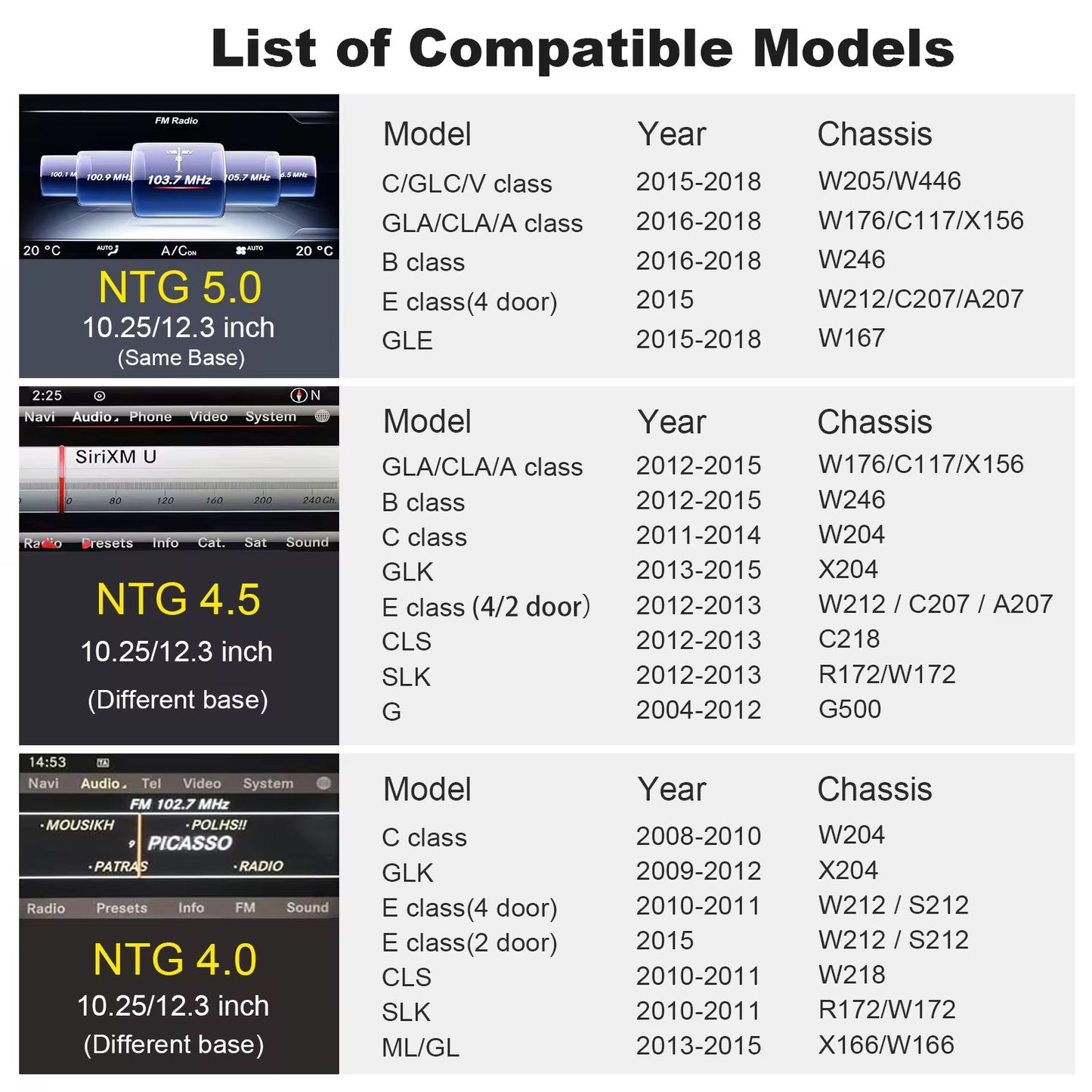 MERCEDES BENZ APPLE CARPLAY ANDROID TOUCH SCREEN