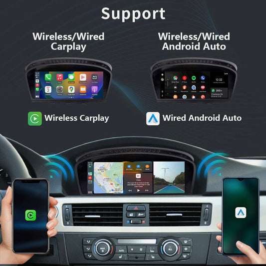 CARPLAY ANDROID SNAPDRAGON TOUCH SCREEN FOR BMW 3 5 SERIES 2003-2013 CIC CCC E90 E91 E92 E93 E60 E61 E63 E64