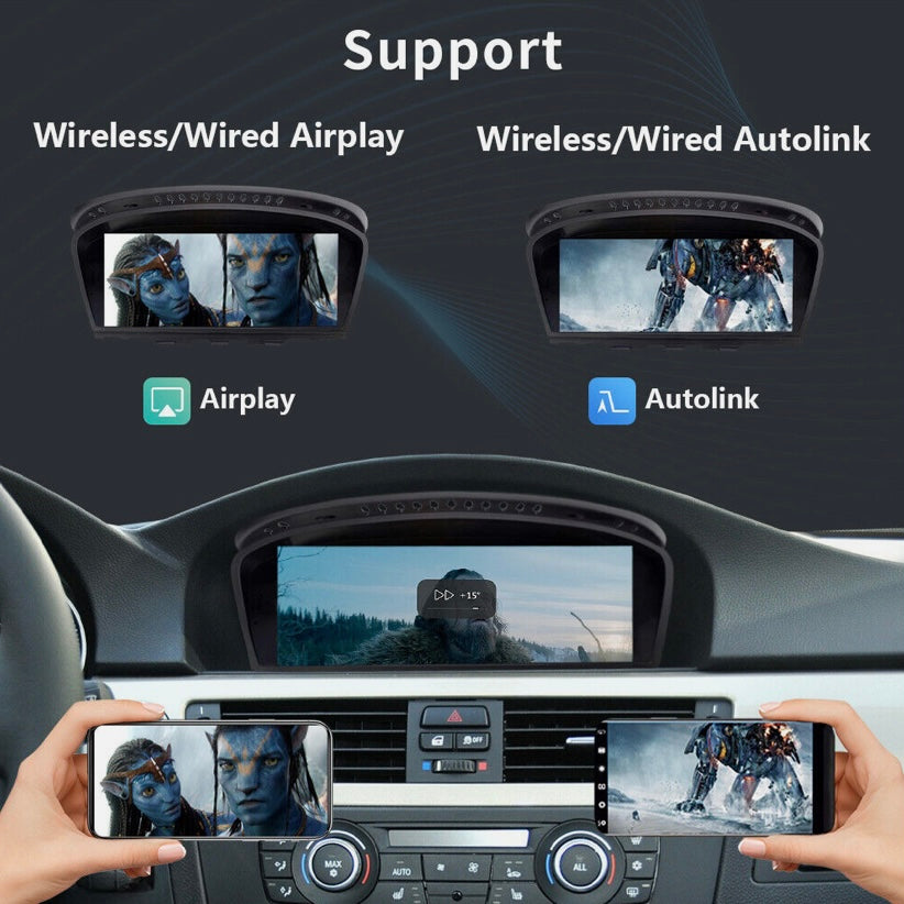 CARPLAY ANDROID SNAPDRAGON TOUCH SCREEN FOR BMW 3 5 SERIES 2003-2013 CIC CCC E90 E91 E92 E93 E60 E61 E63 E64