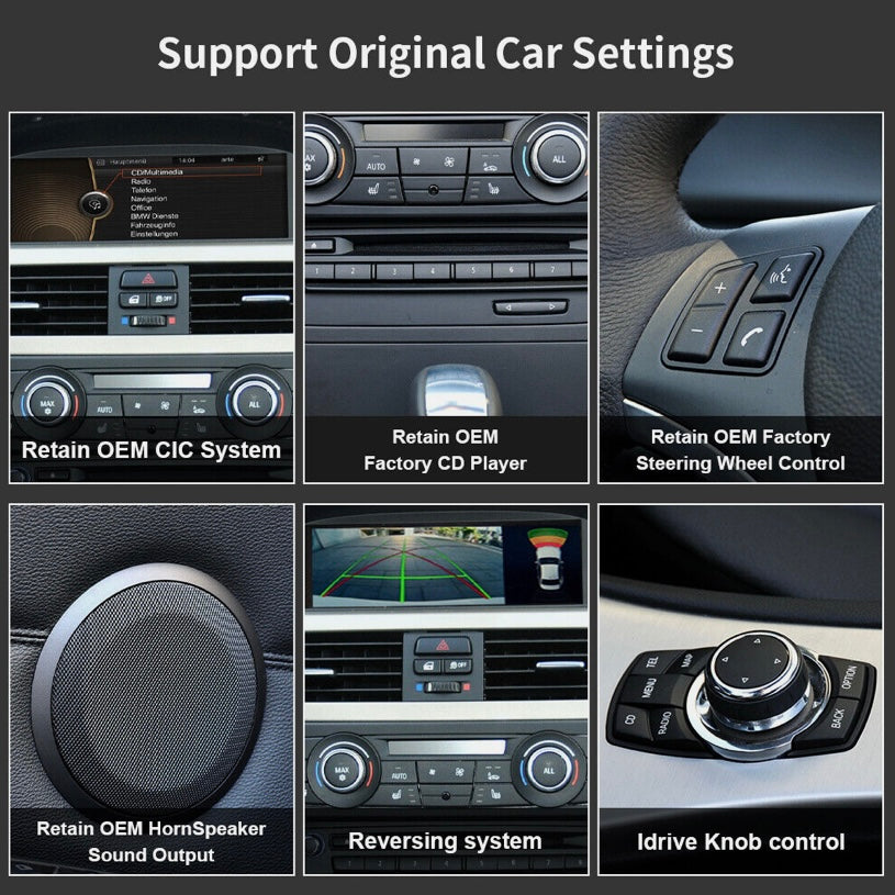 CARPLAY ANDROID SNAPDRAGON TOUCH SCREEN FOR BMW 3 5 SERIES 2003-2013 CIC CCC E90 E91 E92 E93 E60 E61 E63 E64