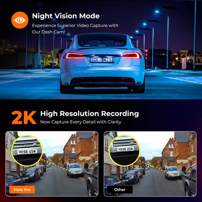 ROAD ANGEL HALO PRO 4K HD FRONT & REAR DASHCAM