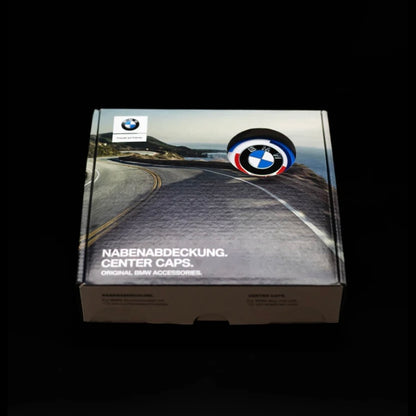 50th ANNIVERSARY FLOATING WHEEL CENTRE CAPS (56mm/68mm) FOR BMW