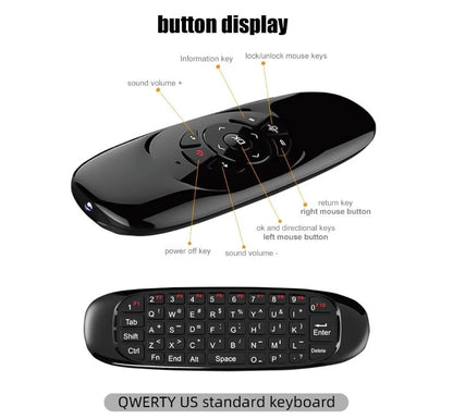 WIRELESS AIR MOUSE REMOTE WITH KEYBOARD FOR MMB PC