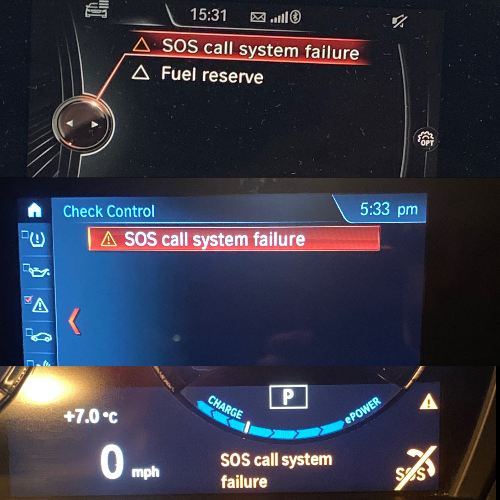 SOS CALL SYSTEM FAILURE ERROR REMOVAL FOR BMW - MINI - ROLLS ROYCE
