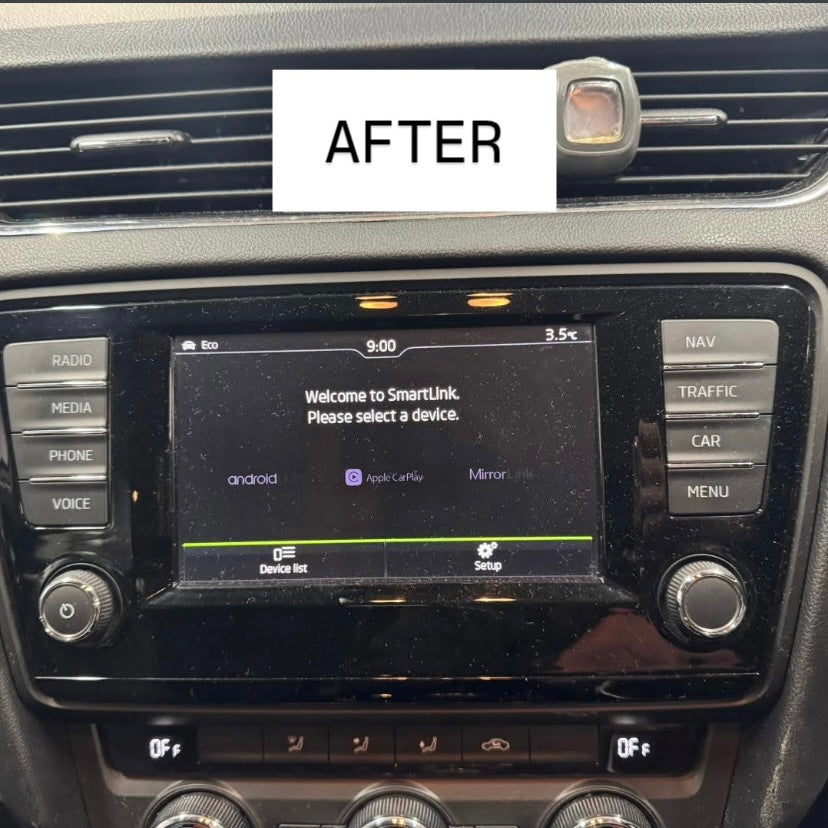SKODA SMART LINK ACTIVATION APPLE CARPLAY ANDROID AUTO