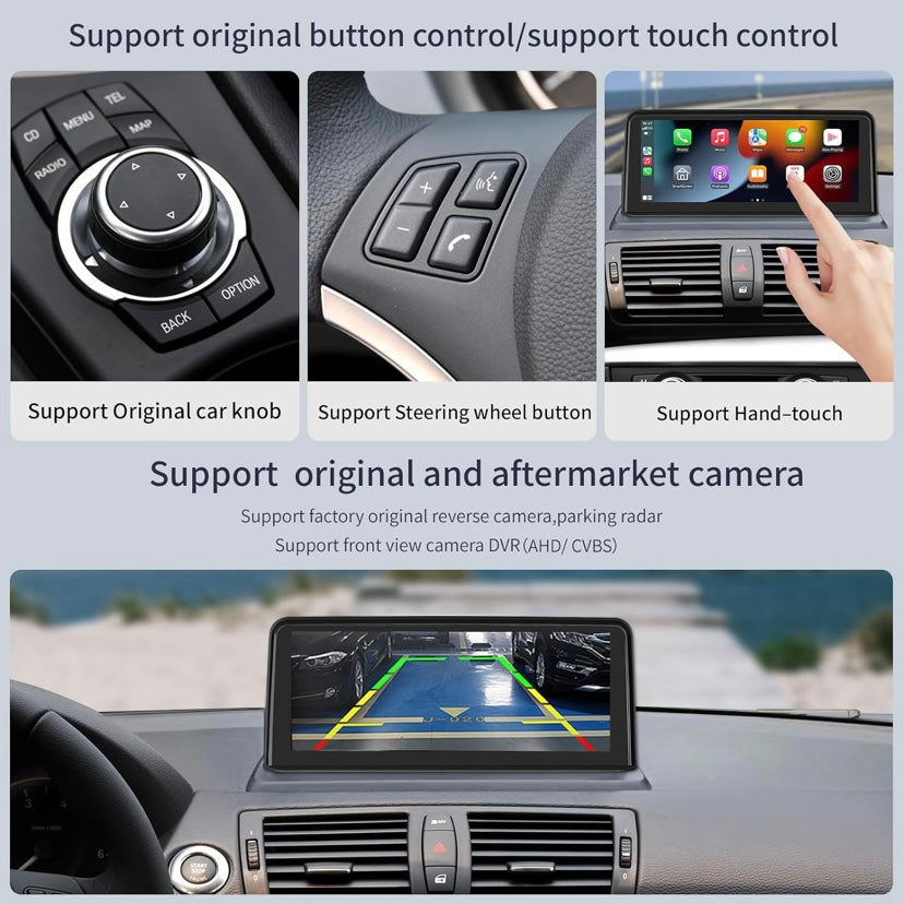 CARPLAY ANDROID SNAPDRAGON TOUCH SCREEN FOR BMW 1 SERIES 2005-2014 CIC CCC E81 E82 E87 E88