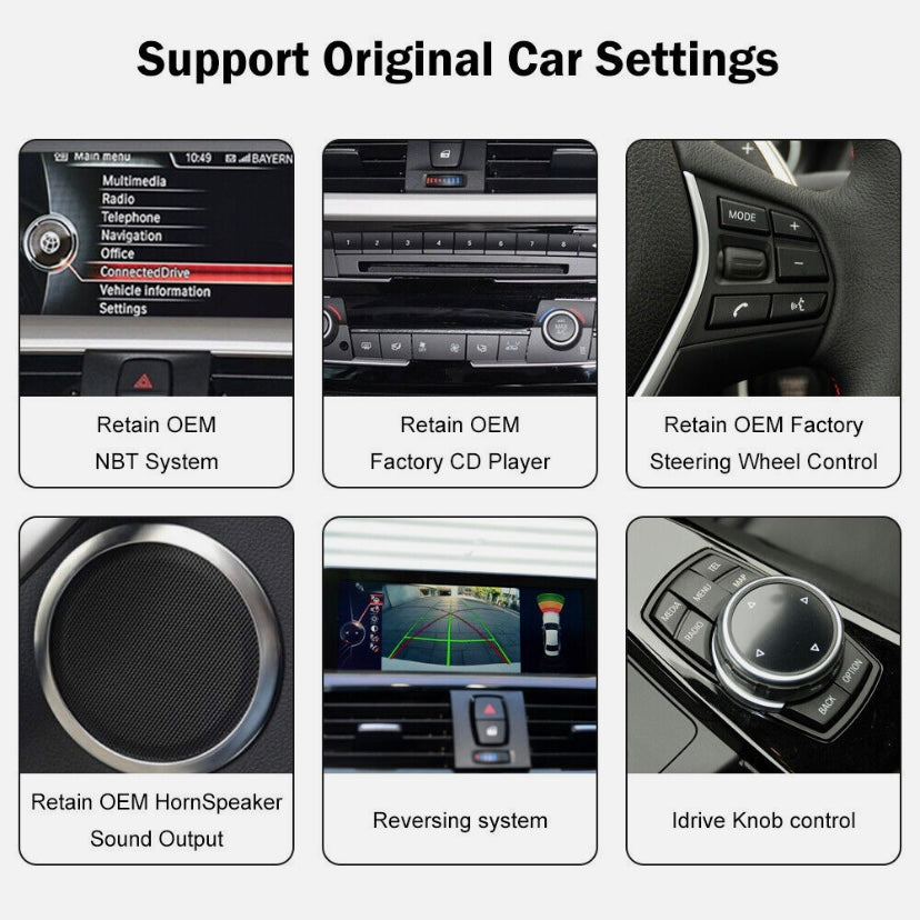 CARPLAY ANDROID SNAPDRAGON TOUCH SCREEN FOR BMW 1 2 SERIES 2011-2019 F20 F21 F22 F23 CIC NBT EVO