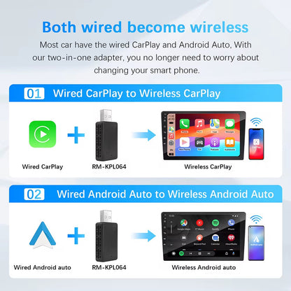 WIRELESS APPLE CARPLAY ANDROID AUTO USB ADAPTER