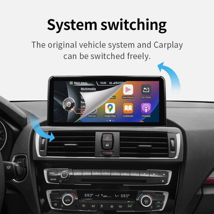 CARPLAY ANDROID SNAPDRAGON TOUCH SCREEN FOR BMW 1 2 SERIES 2011-2019 F20 F21 F22 F23 CIC NBT EVO